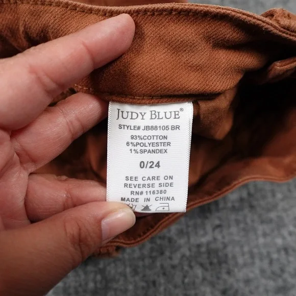 Judy Blue Slim Fit Jeans Womens 0/24 Brown Stretch Denim Pants JB88105BR Casual - Picture 15 of 15